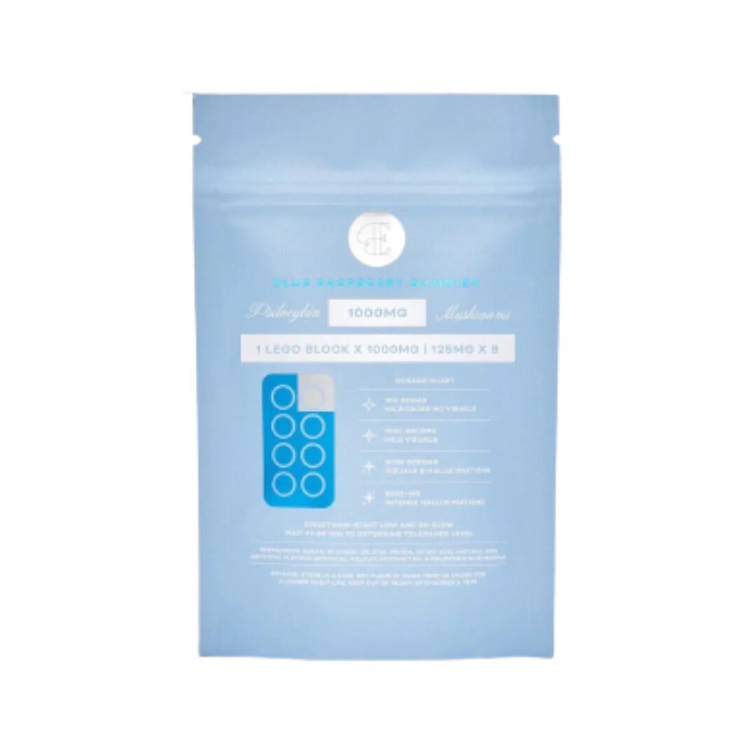 Euphoria Psychedelics – Lego Brick Blue Raspberry Gummies (1000mg) - Image 2