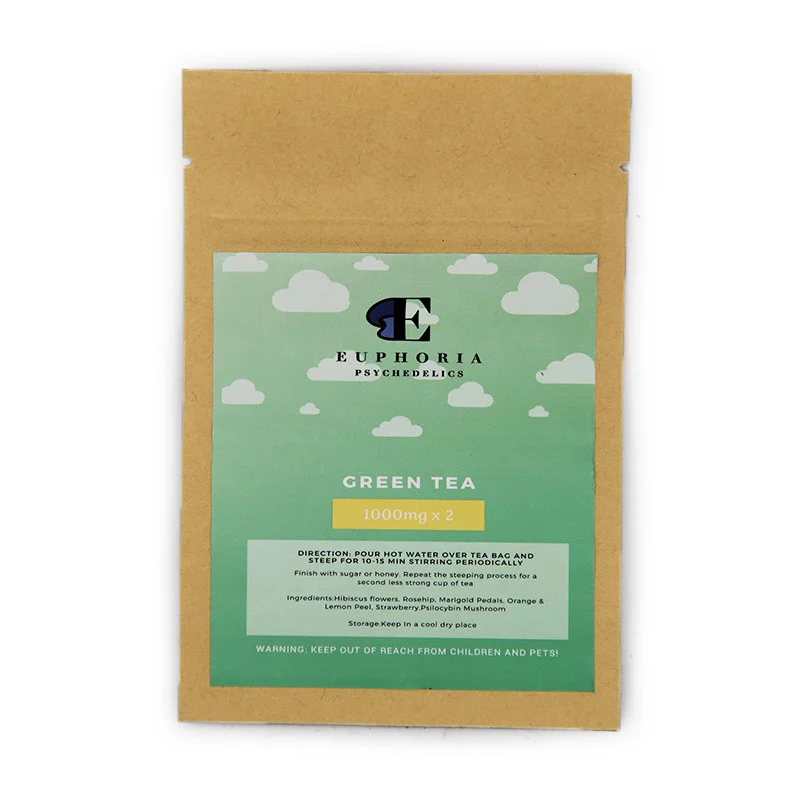 Euphoria Psychedelics Mushroom Edibles – Green Tea 1000mg x2