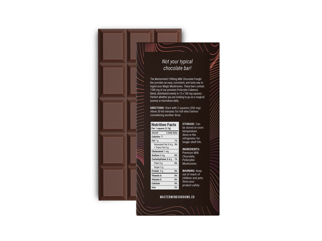 Mastermind – Milk Chocolate Bar (1500mg) - Image 2
