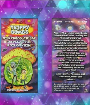 Trippy Bombs Milk Mushroom Chocolate Bar- TRIPPY MILK BARS