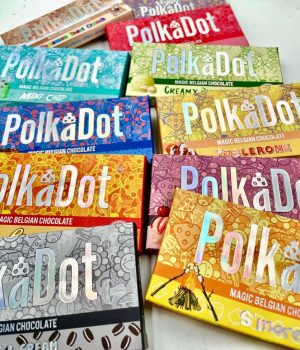 Buy PolkaDot Chocolate Berries & Cream – Magic Belgian Chocolate Bar